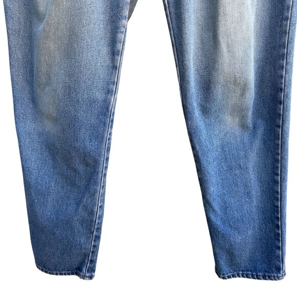 Freego Vintage 80s Womens High-Waisted Pleated Light Blue Worn Denim Jeans 28x31 - Picture 11 of 11